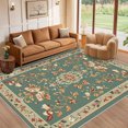 thumbnail image 3 of 5.3'x7.5' carpet mat carpet in living room colorful area rug floral area rug textured area rug, 3 of 7