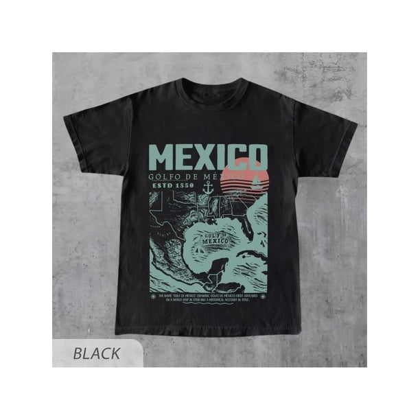 Camiseta del Golfo de México, camiseta retro vintage con arte del Golfo de México 1550, camiseta de vacaciones en México, camiseta unisex del Golfo de México Forever