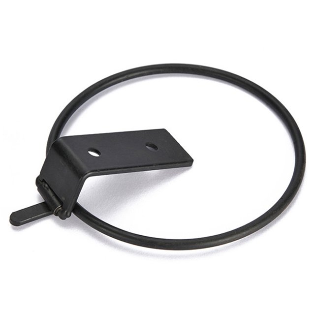 Soporte de cesta colgante de metal negro con tornillos para colgar macetas (1 pieza de 4 pulgadas)