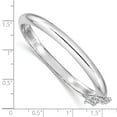 thumbnail image 2 of 5mm Sterling Silver Just Like Mommy Pol. With Safety Hinged Childs Bangle Bracelet - 9.1 Grams, 2 of 2