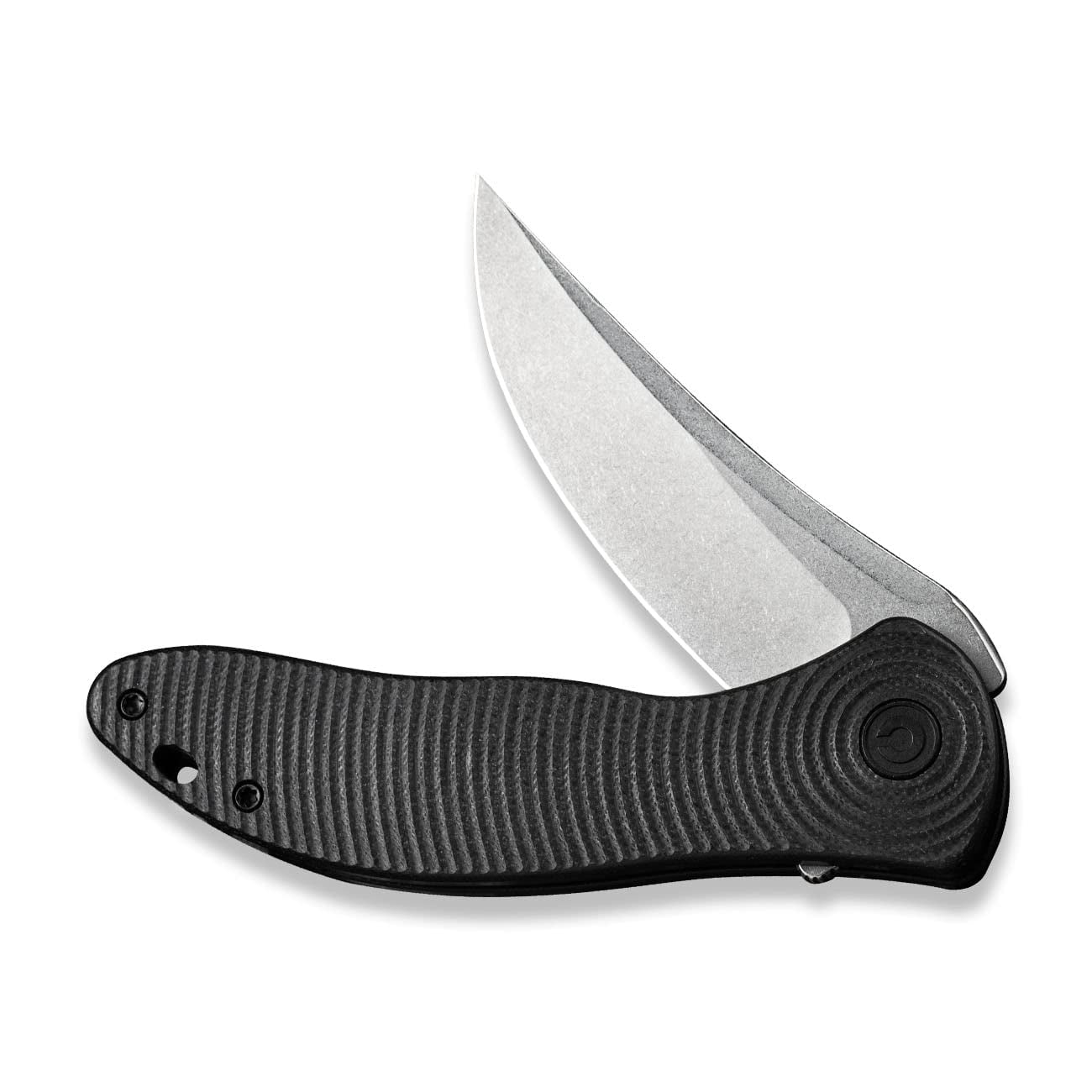 CIVIVI Pocket Folding Knife, 3.24" Nitro-V Stonewashed Trailing Point Blade, Jim O’Young Synergy 3 Liner Lock Knife C20075A-1