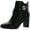 Black Leather, variant on Giani Bernini Womens Evrett Faux Leather Ankle Ankle Boots