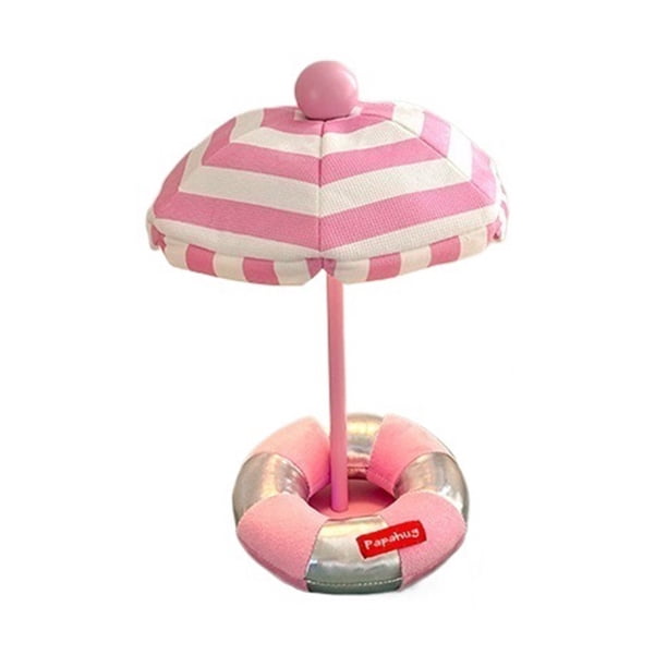 Lámpara de mesa con forma de sombrilla, lámpara de tela for mesita de noche, luz de noche recargable for dormitorio o sala de estar.