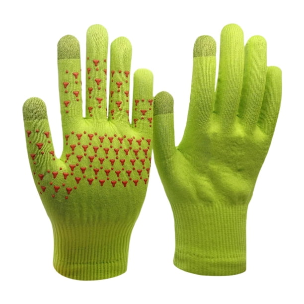 Guantes deportivos cálidos, resistentes al viento, con pantalla táctil, antideslizantes y cómodos. Amarillo
