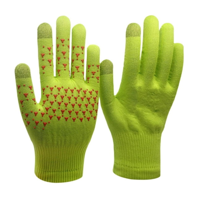 Guantes deportivos Guantes de ciclismo Moda táctil Moda portátil Montas calientes sin deslizamiento para hombres Mujeres para patinaje de escalada al Amarillo