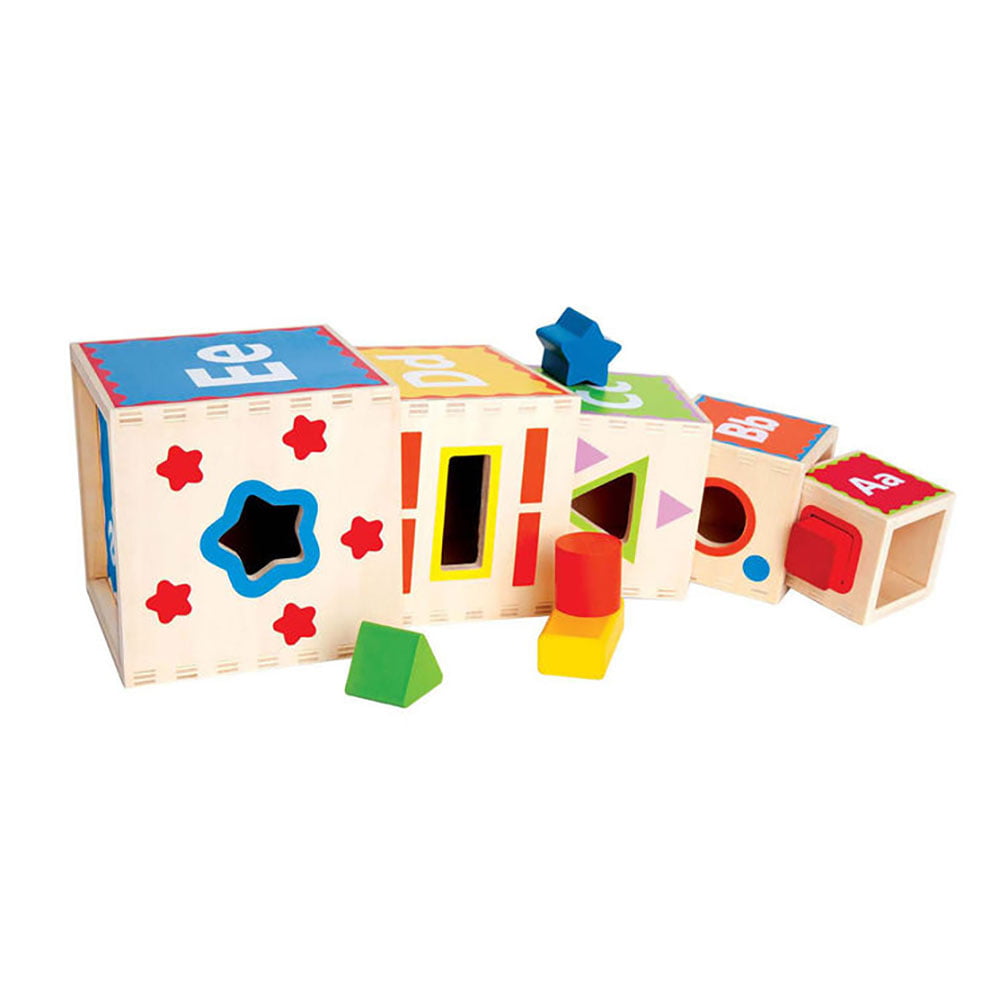 Hape Limited Edition Solid Beech Wood Stacking Blocks Carrying Sack-New Open Box 