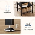 thumbnail image 3 of Bigleap 3-Tier End Table with Charging Station, Small Nightstand with AC Outlets & USB Ports for Small Spaces, Bedroom, Living Room, Black, 3 of 7