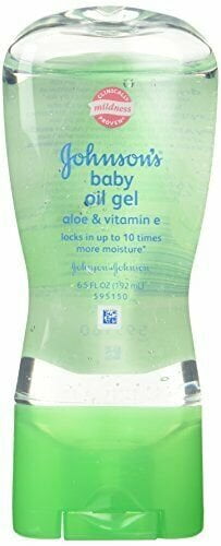 Johnson's Baby Oil Gel with Aloe Vera & Vitamin E, Dry Skin Moisturizer, 6.5 oz