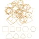 thumbnail image 1 of 54 piezas de anillos de unión de acero inoxidable en 3 estilos y 3 tamaños: conectores triangulares, cuadrados y con marcos. Abalorios dorados para joyería femenina., 1 of 8