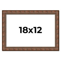 18x12 Dark Brown Bamboo Real Wood Picture Frame Width 1.5 inches | Interior Frame Depth 0.5 inches