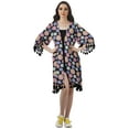 thumbnail image 3 of Moomaya Front Open Printed Shrug 3/4 Sleeve Georgette Beach Cover Up For Women, 3 of 6