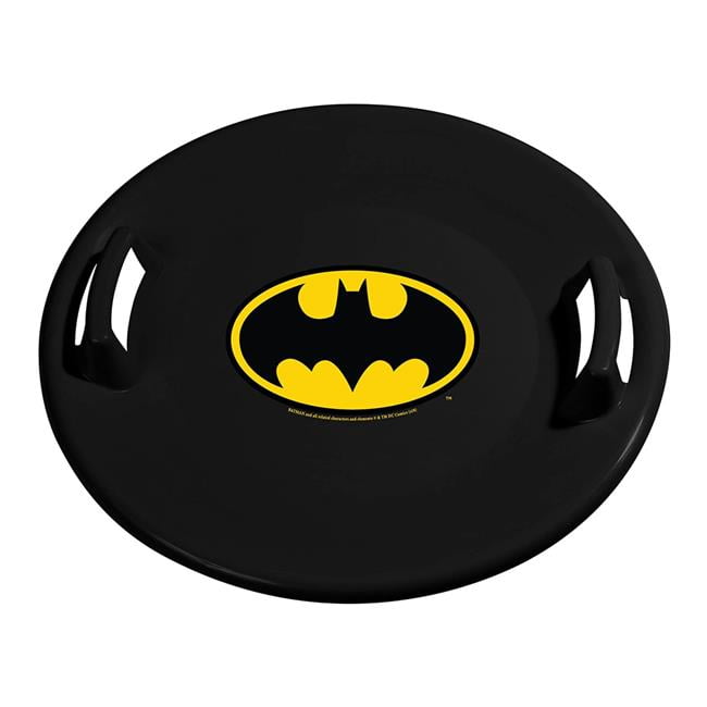 Slippery Racer Downhill Pro Round Batman Plastic Saucer Disc Snow Sled