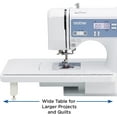 thumbnail image 2 of Brother XR9550 Sewing and Quilting Machine, Computerized, 165 Built-in Stitches, LCD Display, Wide Table, 8 Included Presser Feet, 20x12x17, White, 2 of 4
