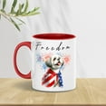 thumbnail image 3 of Freedom Shih Tzu on Independence Day 4th of July 11oz Accent Two-tone Mug Lion Dog Lover Gifts Coffee Tea Cup - 01005, 3 of 5