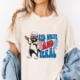 thumbnail image 2 of Red White and Feral Raccoon T-Shirt – Funny 4th of July Hot Dog Tee for Animal Lovers, ‘Merica Party Shirt for Men, Women, USA Cookouts & Patriotic Summer Events, 2 of 7