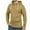 Khaki, variant on WREESH Men's Solid Color Lightweight Hoodie Mock Neck Button Drawstring Sweatshirt Casual Athletic Hood Pullover Black