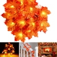 thumbnail image 2 of Decoraciones de otoño Hoja Luz Jardín Luces Navidad Hojas Decoración oso de fresa  Electrónica, 2 of 5