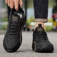 thumbnail image 5 of CORASUN Men's Low-Profile Casual Sports Shoes, Breathable Mesh Sneakers with Gold Accents, Lightweight Walking Shoes for Gym and Daily Commute, Black, 5 of 10