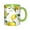 Green, variant on Lemon Fresh Coffee Mug Fun Custom Ceramic Mugs 11oz Black