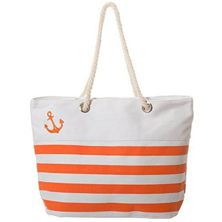 Brc Fashion Large Clic Canvas Zippered Beach Bag Tote This On Opens A Dialog That Displays Additional Images For Product With The Option To Zoom In Or Out