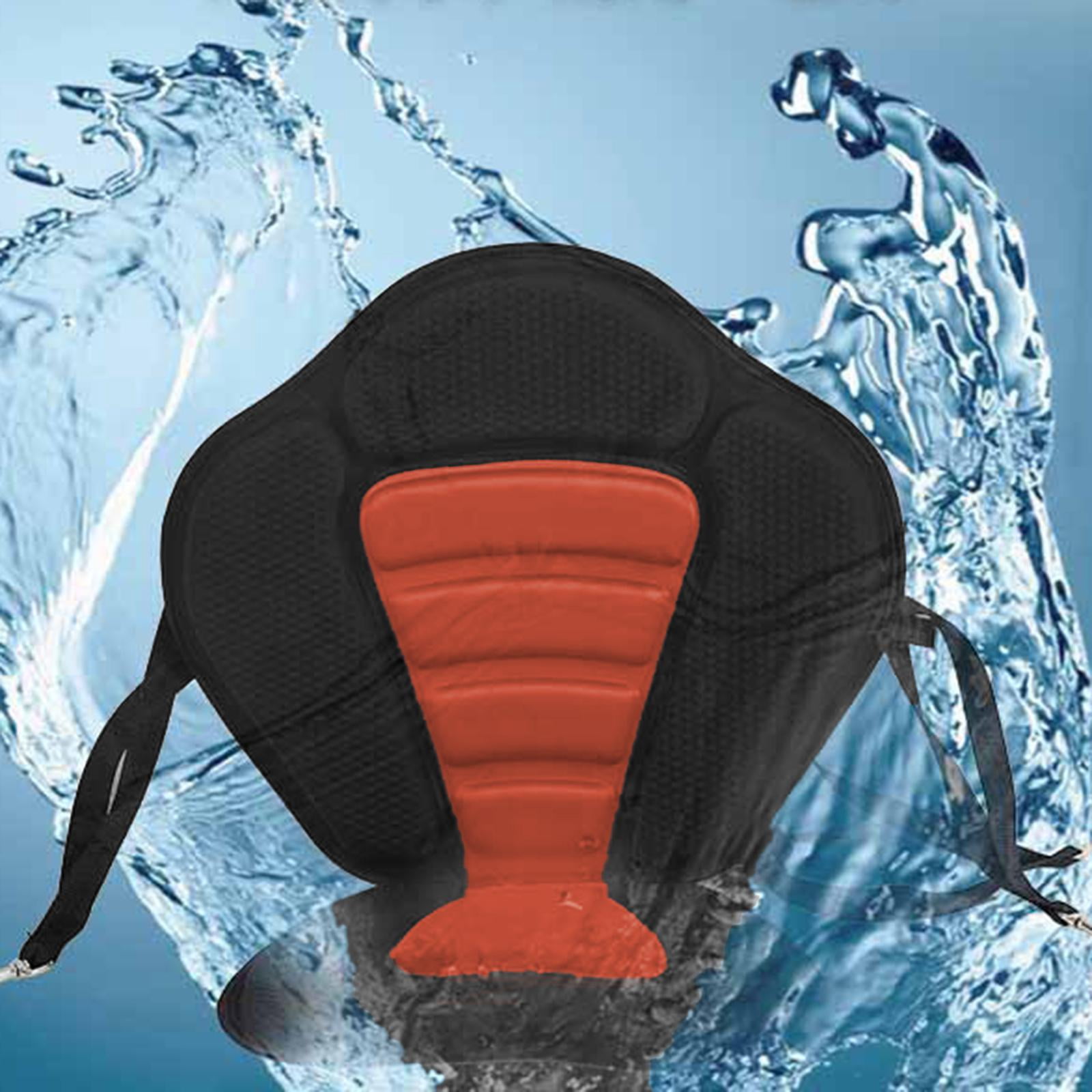 Kayak Seat Cushion with Detachable Back Replacement Nonslip Canoe Backrest Seat Padded Seat Pad for Park Rafting Sit in Canoeing Backpacking Orange
