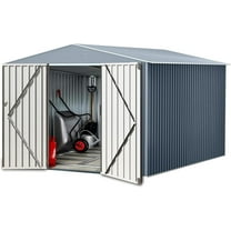 2025 New Outdoor Storage Shed,Large Garden Shed,Large Metal Tool Sheds with Slooping Roof and Vents,Updated Reinforced and Lockable Doors Frame Metal Storage Shed for Patiofor Backyard,Patio