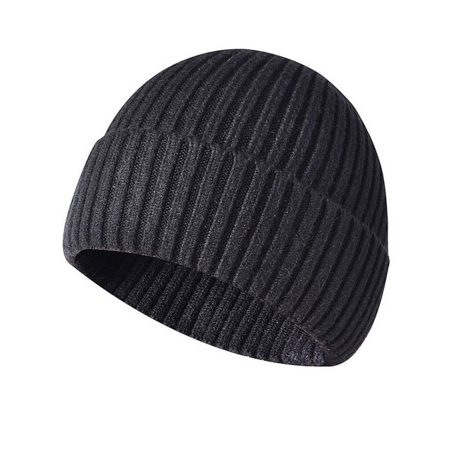 winter knitted hat men and women couple thickened warm wool hat closed toe cold hat casual flanging pullover hat