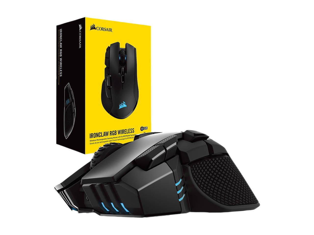 Corsair Ironclaw Wireless RGB - FPS and MOBA Gaming Mouse - 18,000 DPI  Optical Sensor - Sub-1 ms SLIPSTREAM Wireless