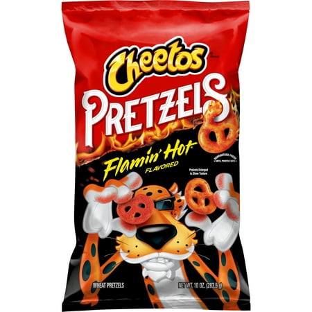 Cheetos Pretzels Flamin' Hot Pretzel Snack Chips, 10.0oz Bag