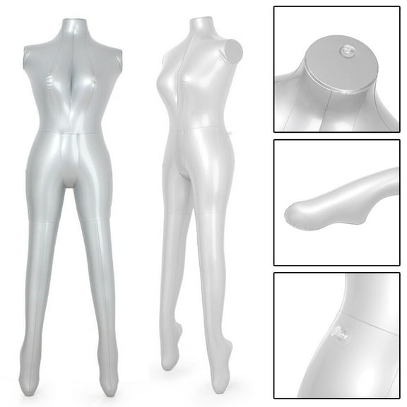 RANMEI Woman Female Inflatable Model Dummy Torso Mannequin Armless Display Fashion Women Full Body Dress Form Display Inflatable Model