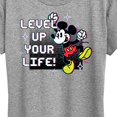 thumbnail image 3 of Disney - Level Up Your Life Mickey - Women's Short Sleeve Graphic T-Shirt, 3 of 5