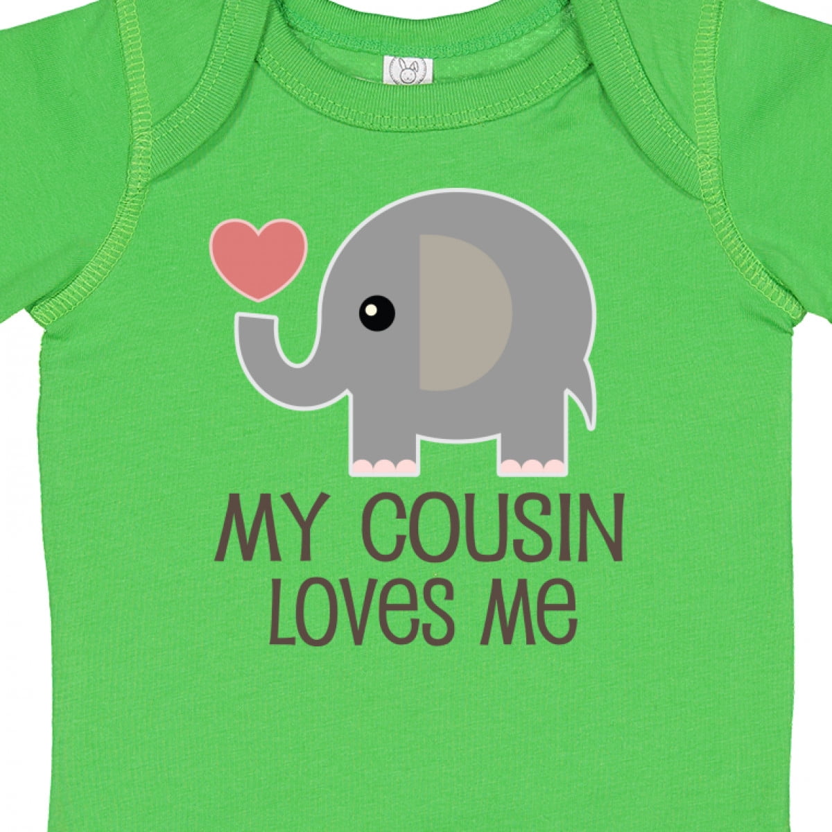 Inktastic My Cousin Loves Me Boys or Girls Baby Bodysuit