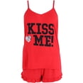 thumbnail image 4 of Not a Morning Person  Kiss Me Shirt Shorts and Robe Set (Women), 4 of 6