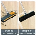 thumbnail image 2 of Floor Scrub Brush with Long Handle Stiff Bristle Brush Scrubber Cleaning Brush For Kitchen Bathroom Patio Garage Sidewalk Stadium Cleaning, 2 of 7