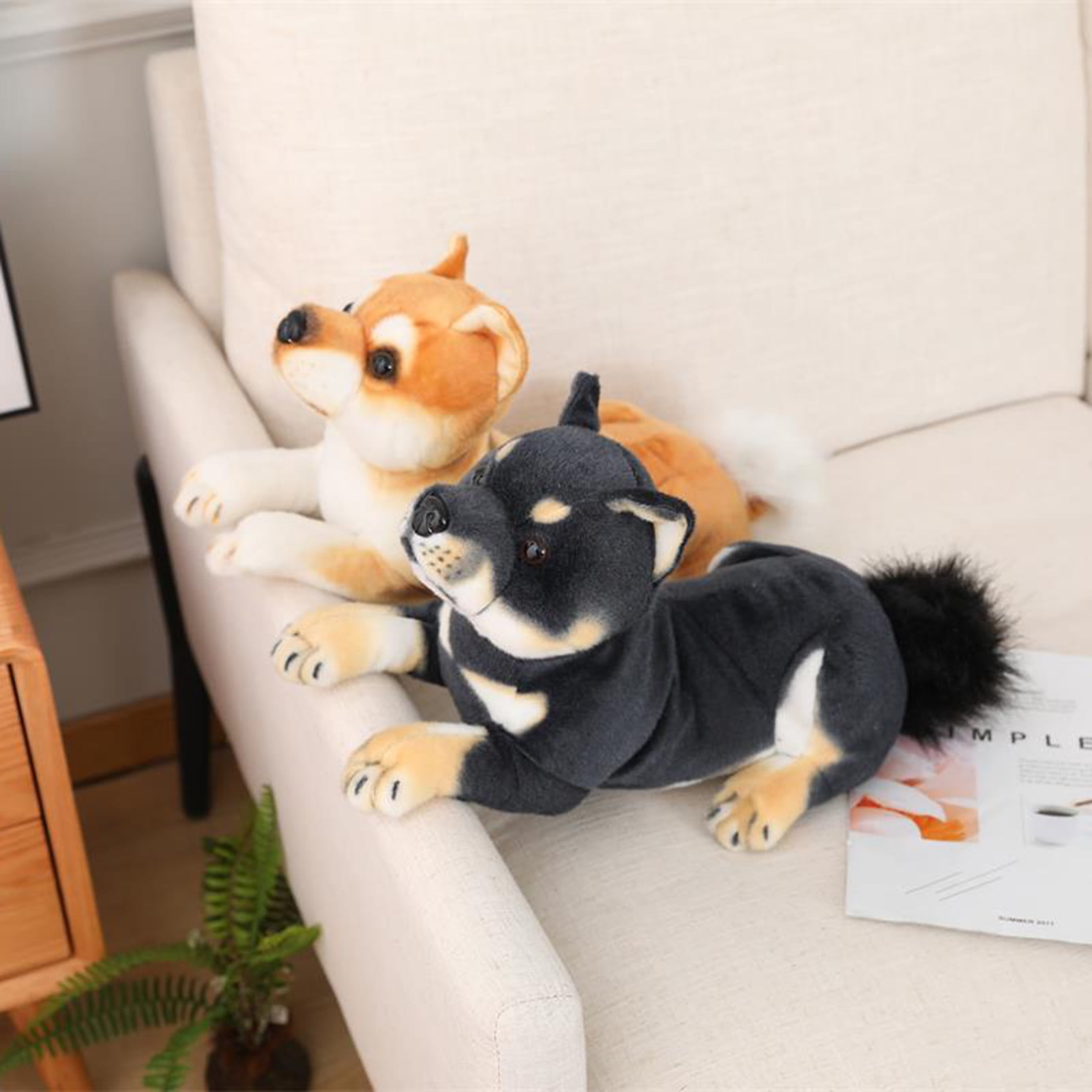 electric bomei shiba dog learning doll