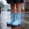 thumbnail image 2 of Angala Boys Rain Boots Mid Calf Solid Waterproof Lightweight Non- Outdoor Dailywear Rain Boots For Boys Size 5-5.5 Years Blue, 2 of 5