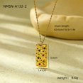 thumbnail image 2 of NICKSUN 18K Gold Plated Stainless Steel Hammered Pendant Necklace, Multicolor Cubic Zirconia Irregular Heart Round Rectangle Charms Dainty Clavicle Necklaces for Women Minimalist Jewelry, 2 of 4
