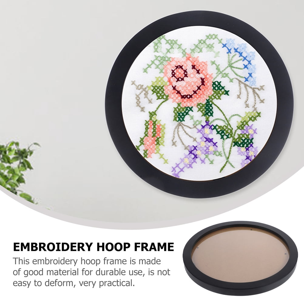 Tineasur Decorative Black Embroidery Hoop Frame for Home Wall Display and Cross Stitch Art
