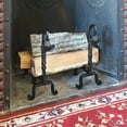 thumbnail image 3 of Minuteman International Decorative Maple Leaf Andirons for Fireplace Logs, 15.25 Inch Tall, Black, 3 of 3
