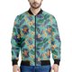 thumbnail image 3 of Chaqueta con estampado de flores hawaianas para hombre, sudaderas con estampado 3D de plantas coloridas, mangas largas, abrigos con cremallera para primavera y otoño, 3 of 5