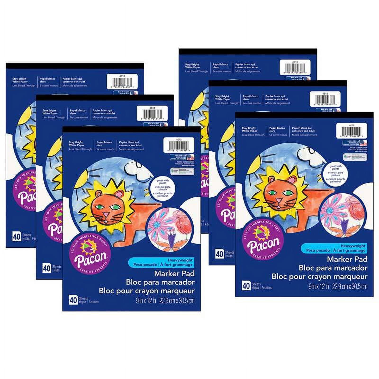 Pacon PAC4618-6 9 x 12 in. Watercolor & Marker Pad - 6 Each