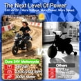thumbnail image 4 of Licensed BMW G310 24V Electric Ride-On Motorcycle, 12.5 mph, Blue, Inflatable Rubber Tires, Training Wheels, 4 of 7