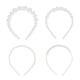 thumbnail image 1 of KAKOWELY 4 diademas de perlas para novia, accesorios para el cabello de boda para mujeres y niñas., 1 of 5