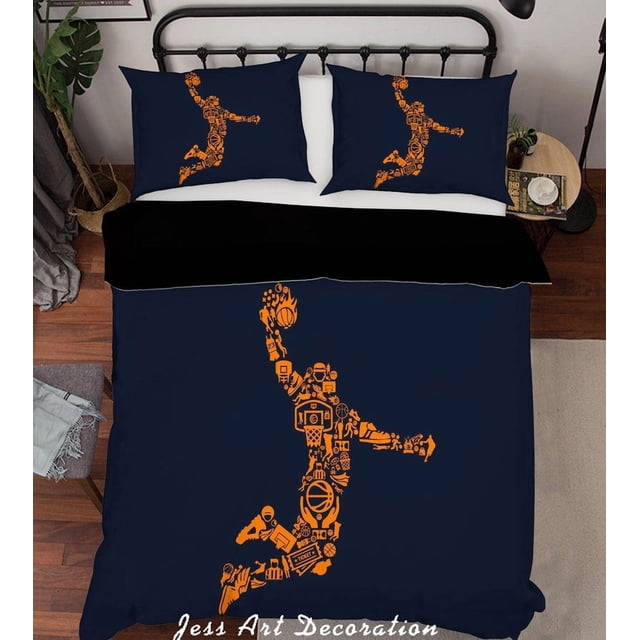 3D Basketball Player Dunk Quilt Cover Set Bedding Set Pillowcases 06