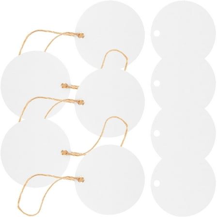 Soimiss Blank Hang Tags Round Gift Tags Writable 1 Set