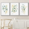 thumbnail image 3 of IDEA4WALL Framed Wall Art Print Set Green Yellow Pastel Forest Plant Variety Nature Illustrations Modern Decorative Chic for Living Room, Bedroom, Office - 24"x36"x3 White, 3 of 5