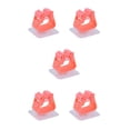 thumbnail image 2 of kurtrusly Holder Portable Self-adhesive Solid Color Lovely Wall Mounting Drill-free Bracket Kitchen Cleaning Brush Rack Orange 5Set, 2 of 6