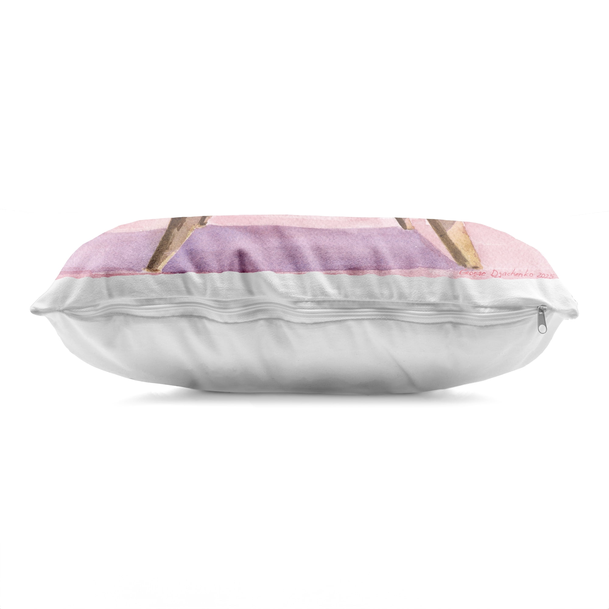 Stupell Industries Happy Turtle on Pink Chair Decorative Printed Throw Pillow, design by George Dyachenko