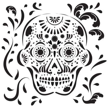 UPC: 0842254023394 | The Crafter s Workshop Stencil  6  x 6   Mexican Skull