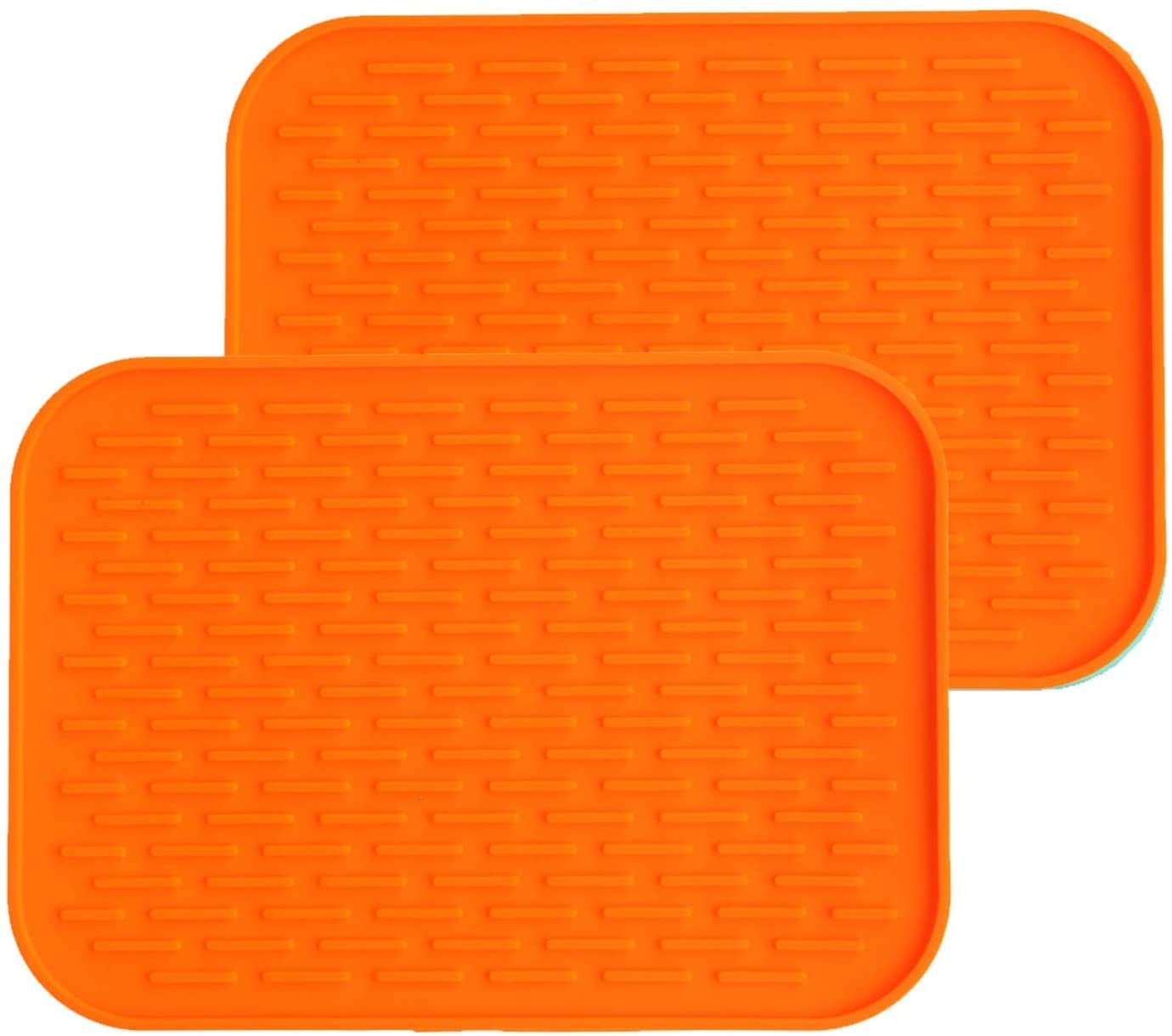 DAMAIE 2pcs Silicone Dish Drying Mat Mat Heat & Resistant Mat Easy